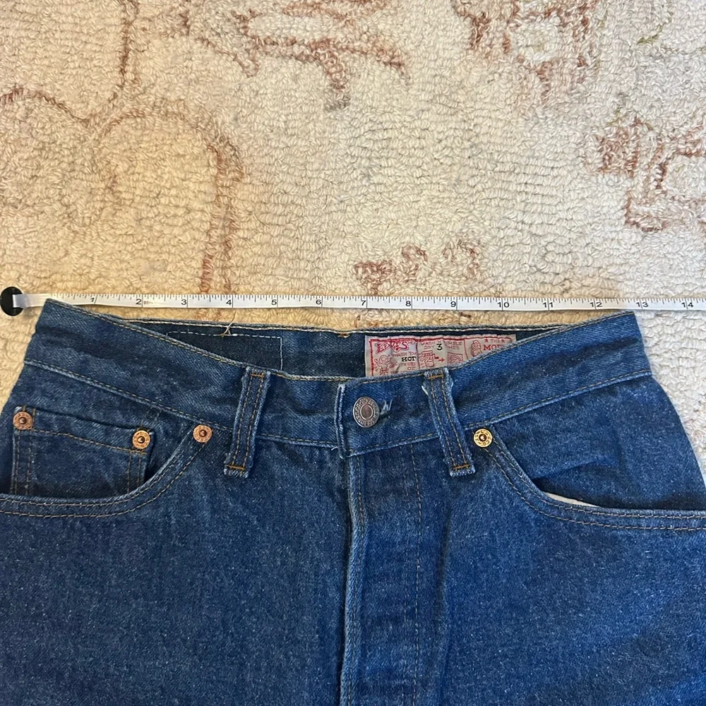 Levi's 501 Jeans Vintage Dark Wash 80s Button Fly Size 26 x 30 - Picture 8 of 10